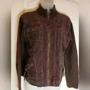 2/$30 Corduroy Dreams: The Timeless Brown zipup FDJ jacket (#649)‎